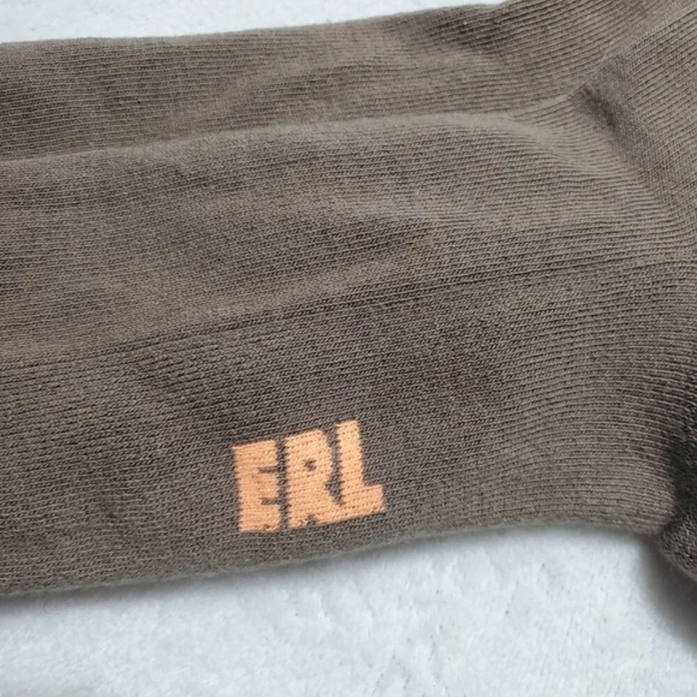 NWT ERL Tube Brown Striped Knee-High Socks sz M